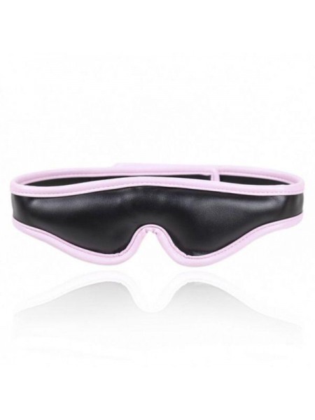 Губчаста чорна маска-пов'язка для очей Bdsm4u Pink Bordure Magic Paste Eyepatch