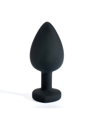 Чорна анальна пробка з діамантом Cnt Love Black Diamond Plug Small