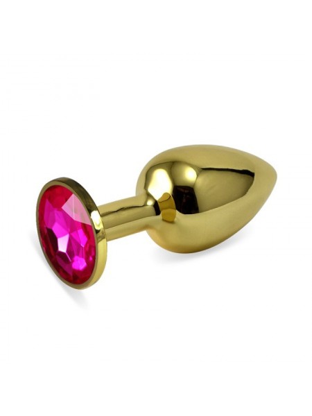 Золота анальна пробка з рожевим каменем Rosebud Anal Plug Small Bdsm4u