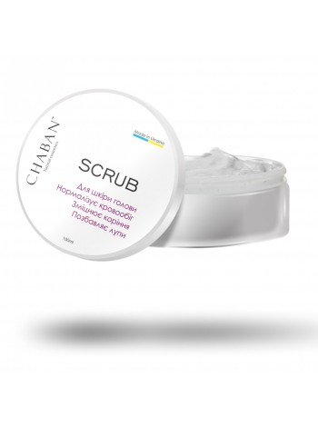 Скраб для жирної шкіри голови Chaban «Для нормалізації кровообігу. Зміцнення коренів» 100 ml (120 g) 00309