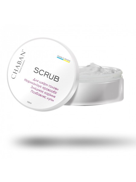 Скраб для жирної шкіри голови Chaban «Для нормалізації кровообігу. Зміцнення коренів» 100 ml (120 g) 00309