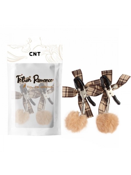 Затискачі для сосків Cnt Fluffy Bow Nipple Clamps