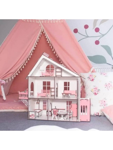 Будиночок ляльковий на 5 кімнат 46.5х37.4 см Toy Options PH218613