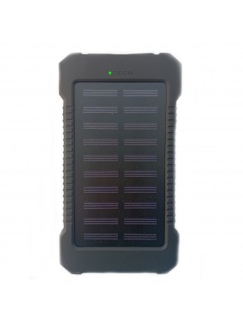 УМБ Power Bank Solar 10000 mAh повербанк із сонячною панеллю та ліхтариком Black (11228-hbr)
