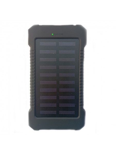 УМБ Power Bank Solar 10000 mAh повербанк із сонячною панеллю та ліхтариком Black (11228-hbr)