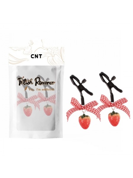 Затискачі для сосків із полуничками Cnt Nipple Fantasy Strawberry Clamps