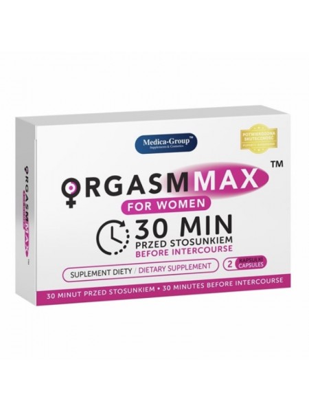 Препарат для збудження та посилення відчуттів Orgasm Max for Women Capsules 2 шт Medicagroup