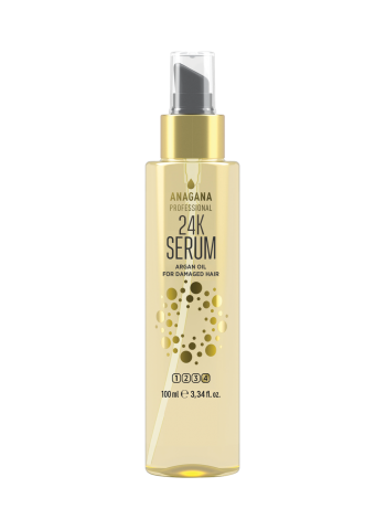 Флюїд 24К з олією Аргані для пошкодженого волосся 24К SERUM argan oil for damated hair ANAGANA 100 мл