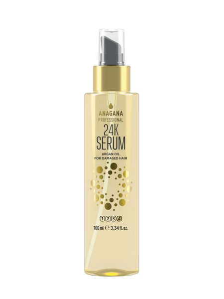 Флюїд 24К з олією Аргані для пошкодженого волосся 24К SERUM argan oil for damated hair ANAGANA 100 мл