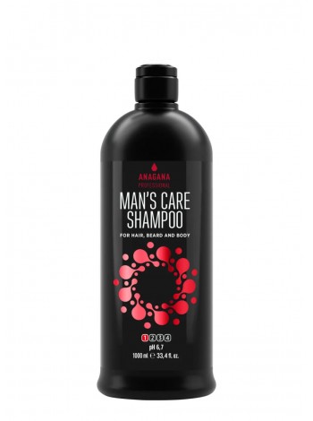 Шампунь Чоловічий догляд для волосся, бороди та тіла MAN'S CARE SHAMPOO for hair, beard and body ANAGANA 1000 мл