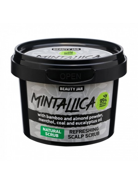Очисний скраб-шампунь для шкіри голови Mintallica Beauty Jar 100 г