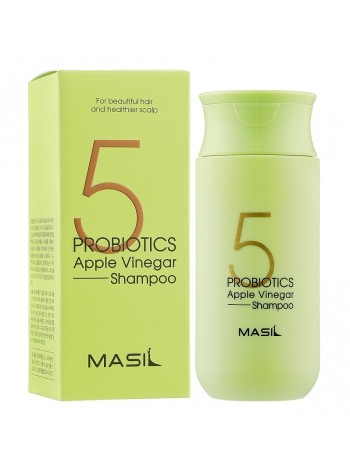 М'який безсульфатний шампунь із пробіотиками та яблучним оцтом 5 Probiotics Apple Vinegar Shampoo Masil 150 мл
