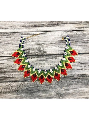 Кольє із чеського бісеру HatynkaUA Necklace намисто-силянка ручної роботи (SUN999_16)