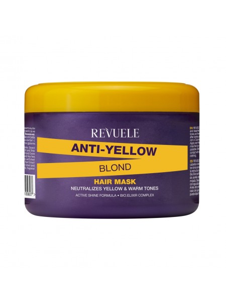 Маска для волосся з ефектом антижовтини Anti Yellow Blond Revuele 500 мл