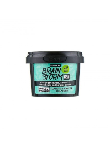 Очисний скраб-шампунь для шкіри голови Brain Storm Beauty Jar 100 мл