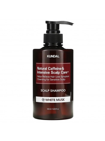 Шампунь з кофеїном проти випадіння волосся Natural Caffeine&Intensive Scalp Care Shampoo White Musk Kundal 500