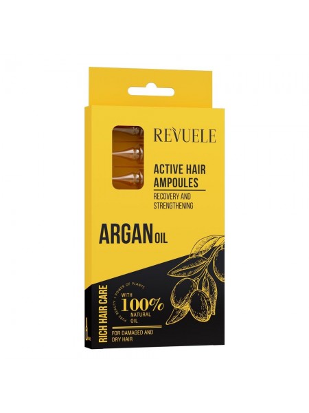Активні ампули для волосся з аргановою олією HAIR CARE Revuele 8x5 мл