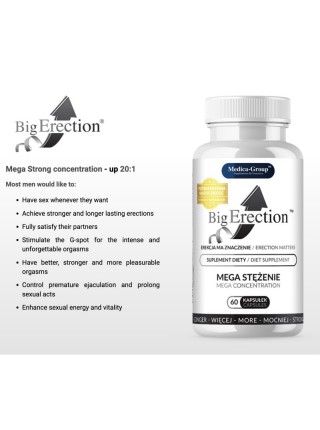 Капсули для потенції й ерекції BigErection Capsules 3x60шт Medicagroup
