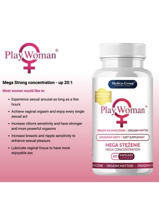 Препарат для підвищення відчуттів PlayWoman Capsules 3x60шт Medicagroup