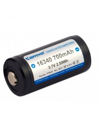Акумулятор із захистом Keeppower DLG 16340 700mAh 3,7V Li-ion