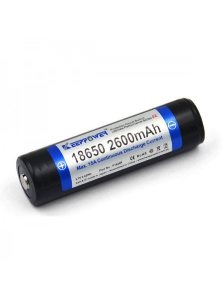 Акумулятор Keeppower Li-ion 18650 2600mAh із захистом