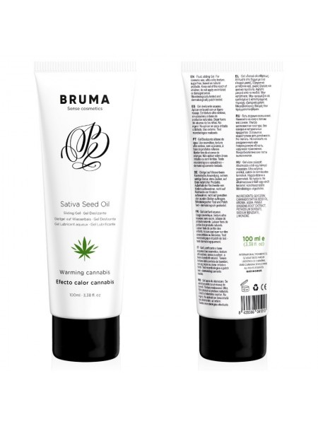 Лубрикант Sativa Sedd Oil Sliding Gel Warming Cannabis Flavor 100 мл Bruma