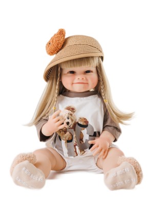 Силіконова колекційна лялька Reborn Doll Дівчинка Кір (Вінілова Лялька) Висота 55 см (723)