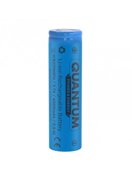 Акумулятор літій-іонний Quantum Li-ion ICR21700, 4000 mAh, 0.5-1С, 1 шт./пач.