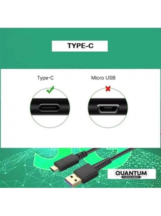 Акумулятор літій-іонний Quantum USB Li-ion 9 V, 400 mAh plastic case + Type-C кабель, 1 шт./уп