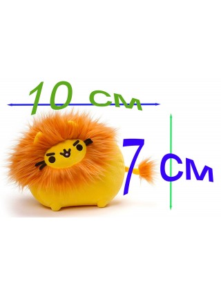 М'яка іграшка 2Life Пушин кет Pusheen cat Лев 10х7 см Жовтогарячий (v-11465)