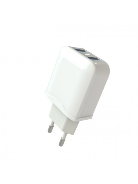 Мережевий зарядний пристрій для Aspor A829 2 USB/2.4A-білий