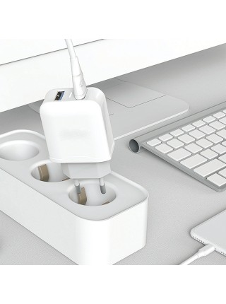 Мережевий зарядний пристрій Avantis A829 (2USB/2.4A) + USB-кабель Lightning-білий