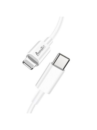 Мережевий зарядний пристрій Avantis A838 Plus QC3.0 (PD 20W) + Кабель Type-C — Lightning-білий