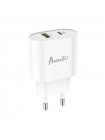 Мережевий зарядний пристрій Avantis A865PD QC3.0 (20W PD) — білий