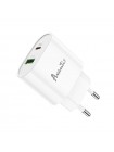 Мережевий зарядний пристрій Avantis A865PD QC3.0 (20W PD) — білий