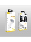 Автомобільний зарядний пристрій Aspor A903 (2 USB/3.4A) + USB-кабель Lightning-білий