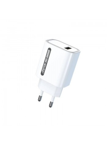 Мережевий зарядний пристрій Aspor A803 (USB/18W) — білий