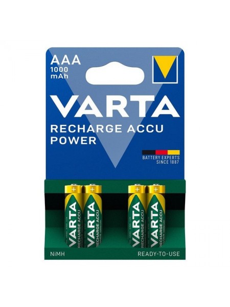 Акумуляторні батарейки AAA VARTA ACCU AAA 1000 mAh BLI 4 шт (READY 2 USE)