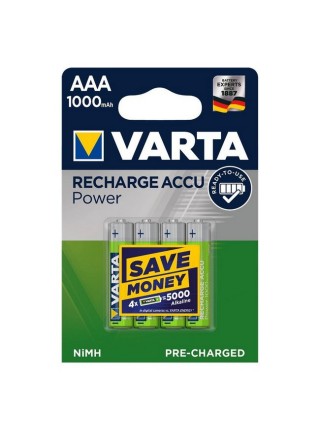 Акумуляторні батарейки AAA VARTA ACCU AAA 1000 mAh BLI 4 шт (READY 2 USE)