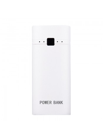 Корпус УМБ для акумуляторів 2x18650 max 5600 mA USB microUSB з ліхтариком Білий (2x18650 White) Power