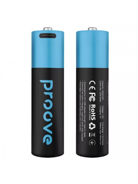 Акумуляторні батарейки Proove Compact Energy AA Type-C 1.5V 2600mAh 2 шт.