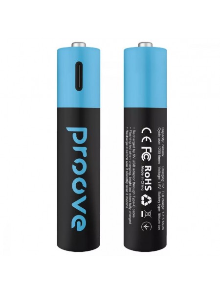 Акумуляторні батарейки Proove Compact Energy AAA Type-C 1.5V 750 mAh 2 pcs