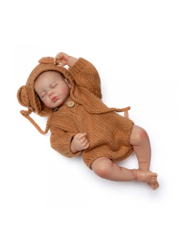 Силіконова колекційна лялька Хлопчик Тед Повністю Анатомічна Reborn Doll Висота 50 см (766)
