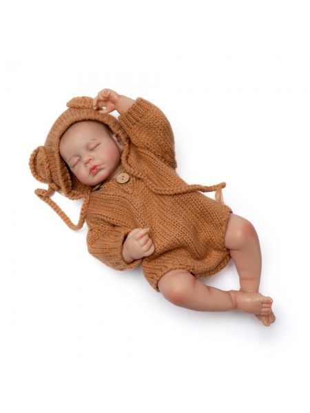 Силіконова колекційна лялька Хлопчик Тед Повністю Анатомічна Reborn Doll Висота 50 см (766)