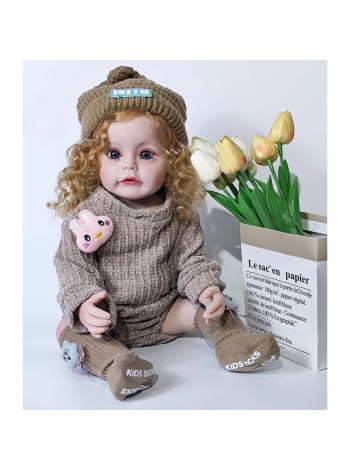 Силіконова лялька Дівчинка Герміона Повністю Анатомічна Reborn Doll Висота 55 см (767)