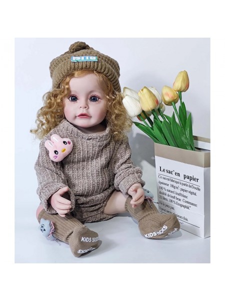 Силіконова лялька Дівчинка Герміона Повністю Анатомічна Reborn Doll Висота 55 см (767)