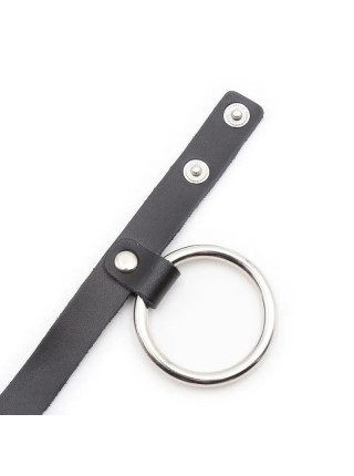 Ерекційне кільце з ремінцем Metal Cock Ring Ball Divider Vscnovelty