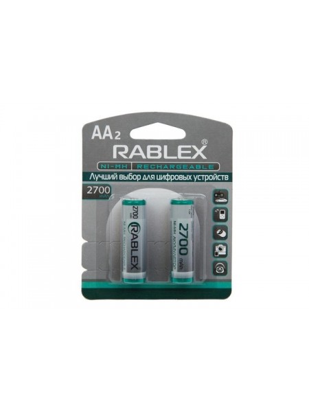 Акумуляторна батарейка Rablex HR6 AA NI-MH 2700mAh 2 шт.