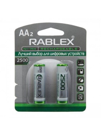 Акумуляторна батарейка Rablex HR6 AA NI-MH 2500mAh 2 шт.