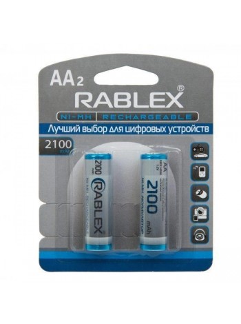 Акумуляторна батарейка Rablex HR6 AA NI-MH 2100mAh 2 шт.